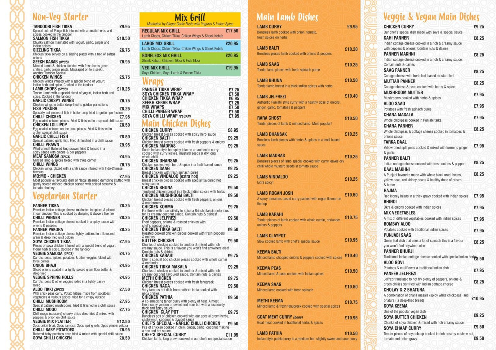 Menu Page 1